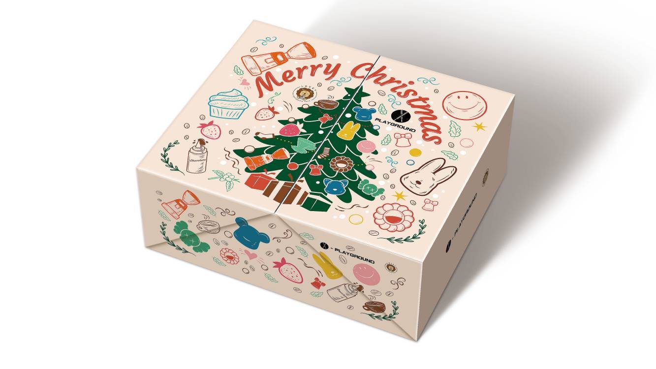 圣诞礼盒-蛋糕和潮玩礼品，需要包装形式新颖-包装设计中标图0