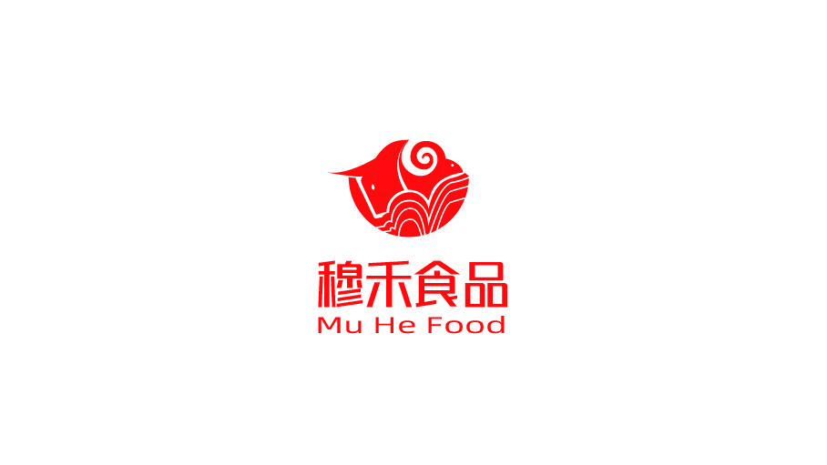牛和羊-图形标-食品类logo设计