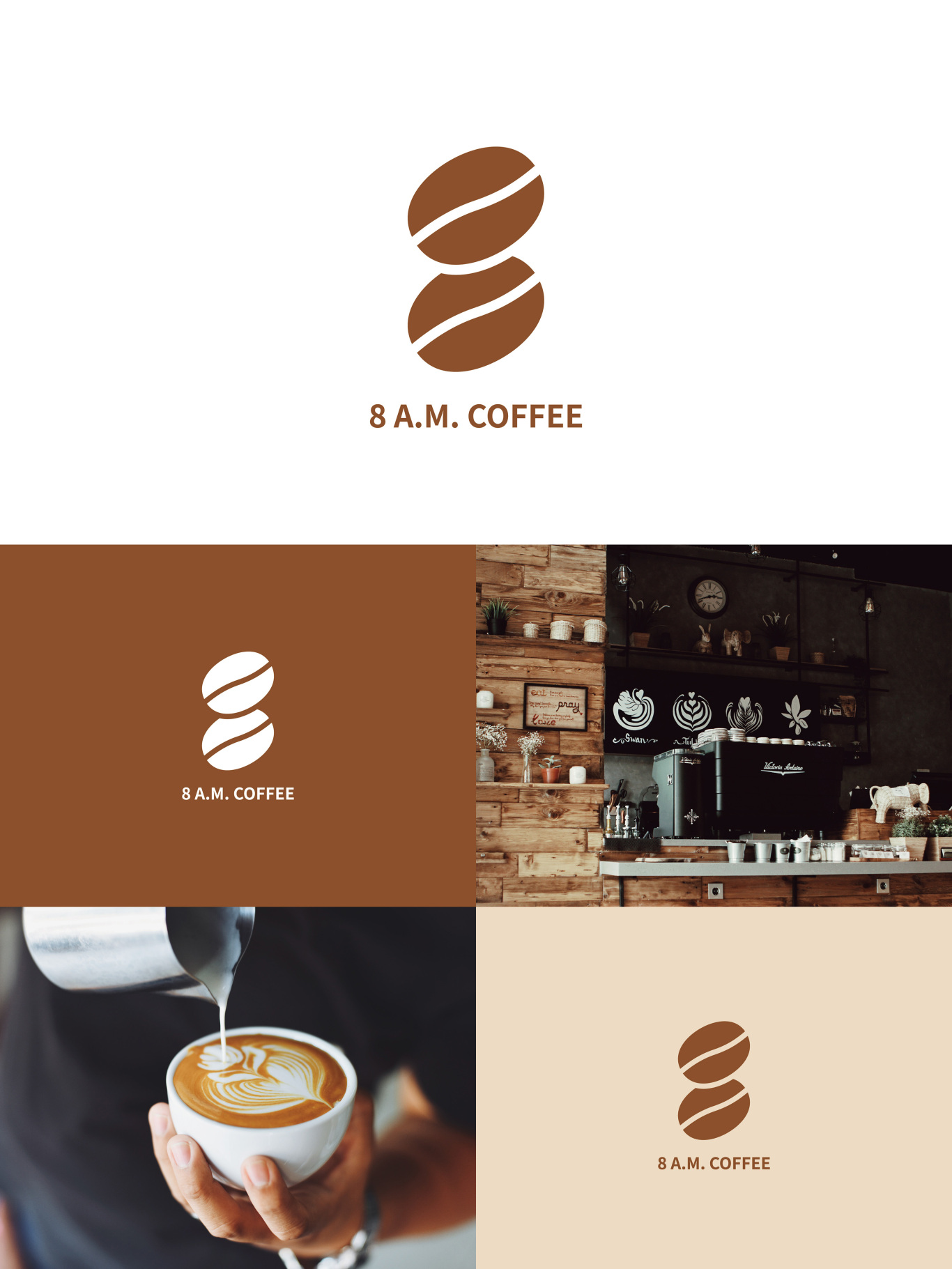 早8咖啡品牌logo設計圖1