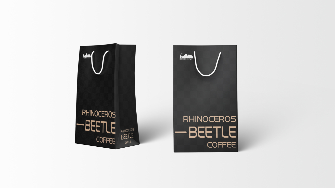 犀甲虫咖啡品牌的简约高级感咖啡包装设计图6
