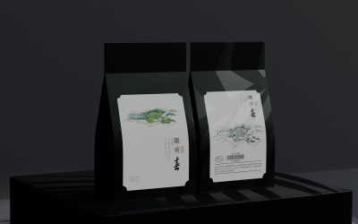 隴南春龍井茶品牌包裝袋設計