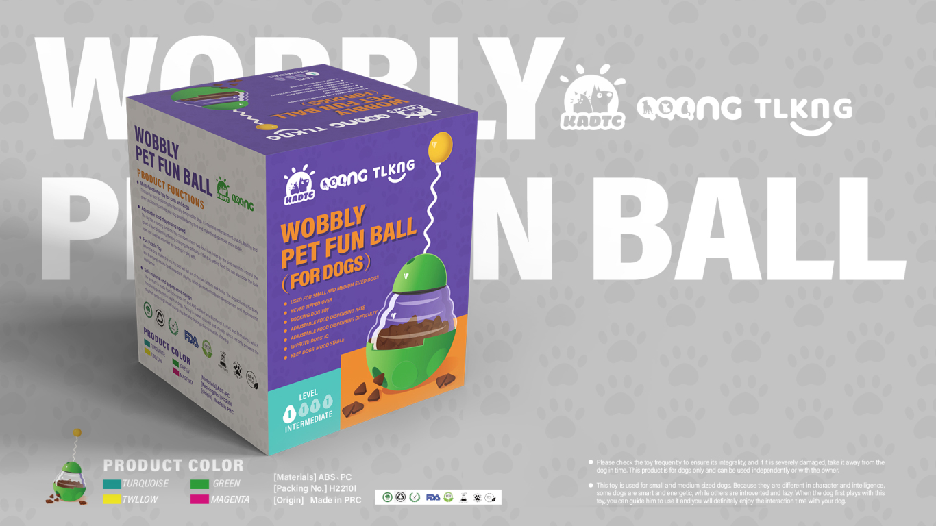 寵物用品-KADTC-寵物搖搖漏食球包裝設計圖6