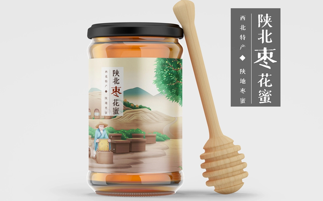 陕北蜂蜜包装设计图1