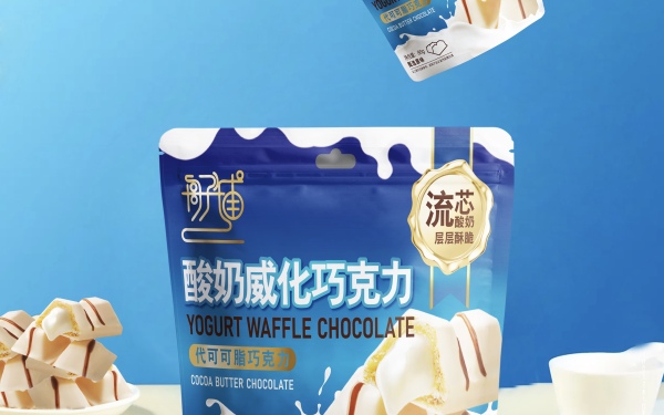 舟子铺酸奶威化巧克力食品包装设计