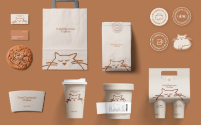 貓咖咖啡品牌LOGO設計IP設...