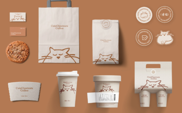 猫咖咖啡品牌LOGO设计IP设计