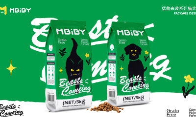 Mbiby寵物品牌系列包裝設計（出口英文包裝）