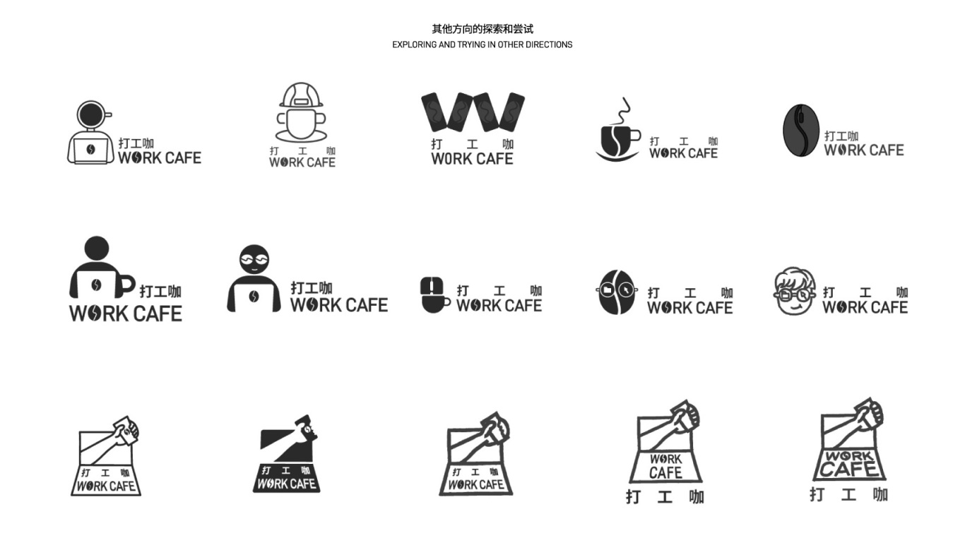 打工咖 logo设计 | 咖啡饮品图3