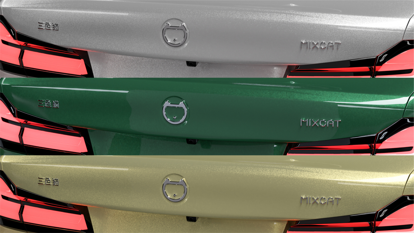 三色猫新能源汽车logo设计图5