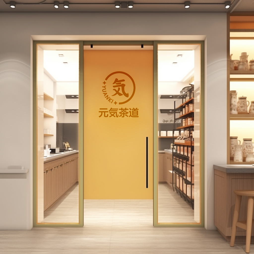 元気茶道——奶茶logo设计图5