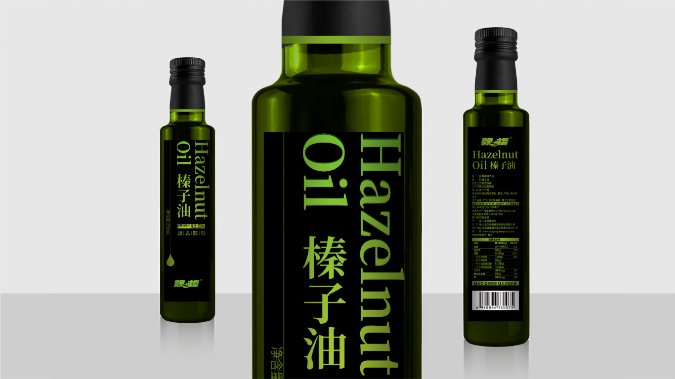高端榛子油瓶体包装设计中标图5