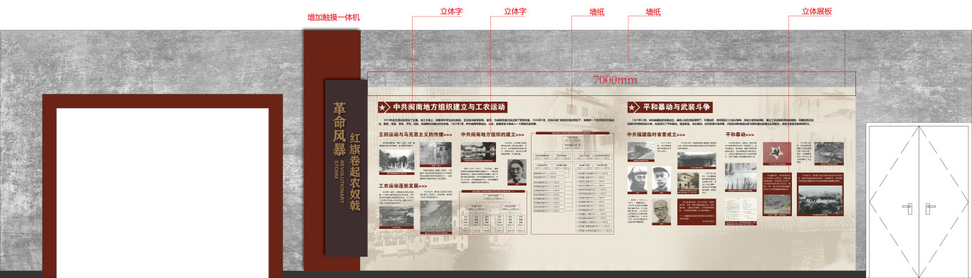 漳州市城市展示馆红色纪念馆展板设计图0