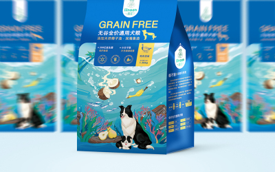 丽农集团通用犬粮品牌包装设计