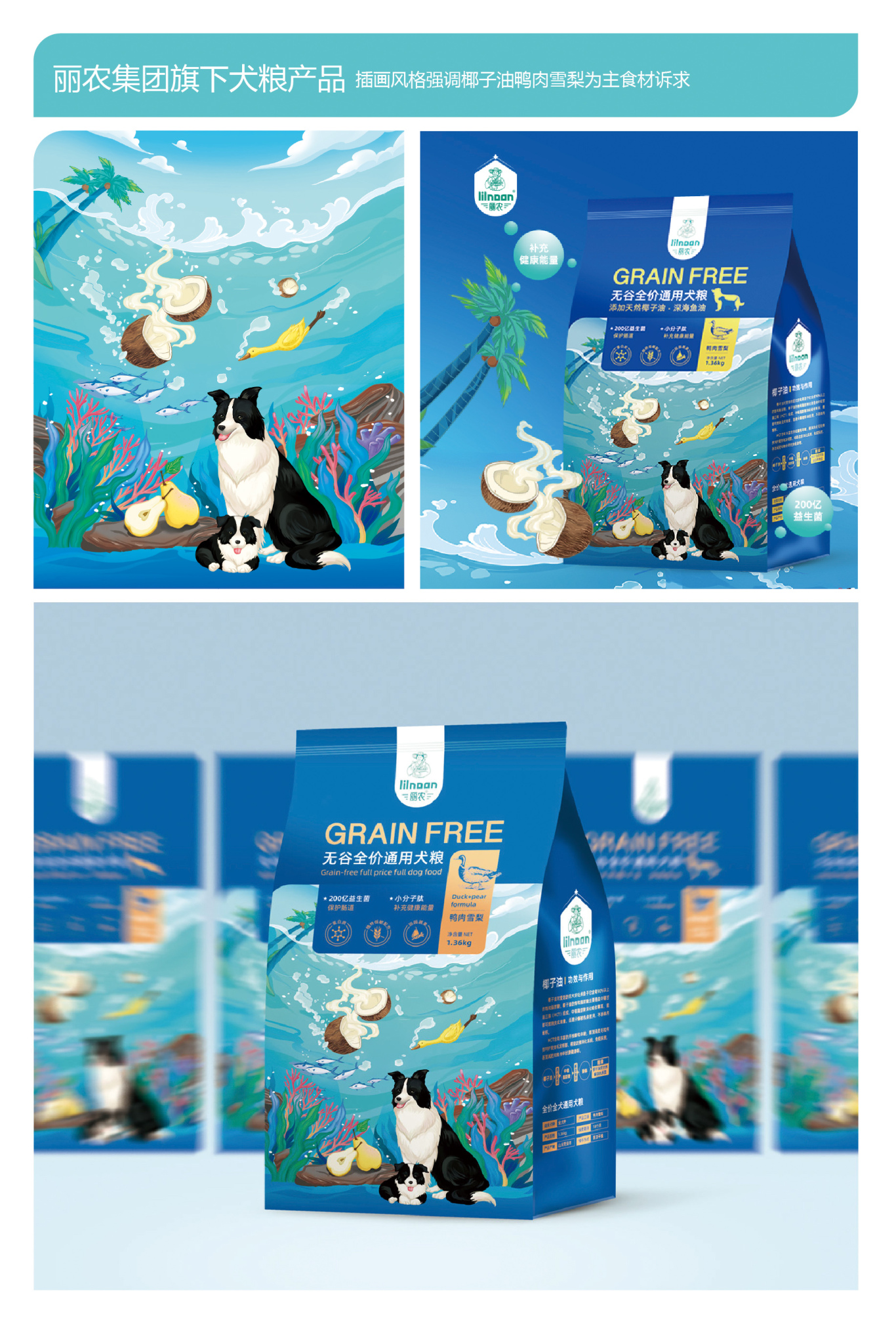 丽农集团通用犬粮品牌包装设计图3