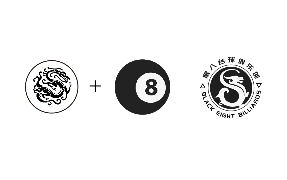 黑八台球俱乐部logo设计图1