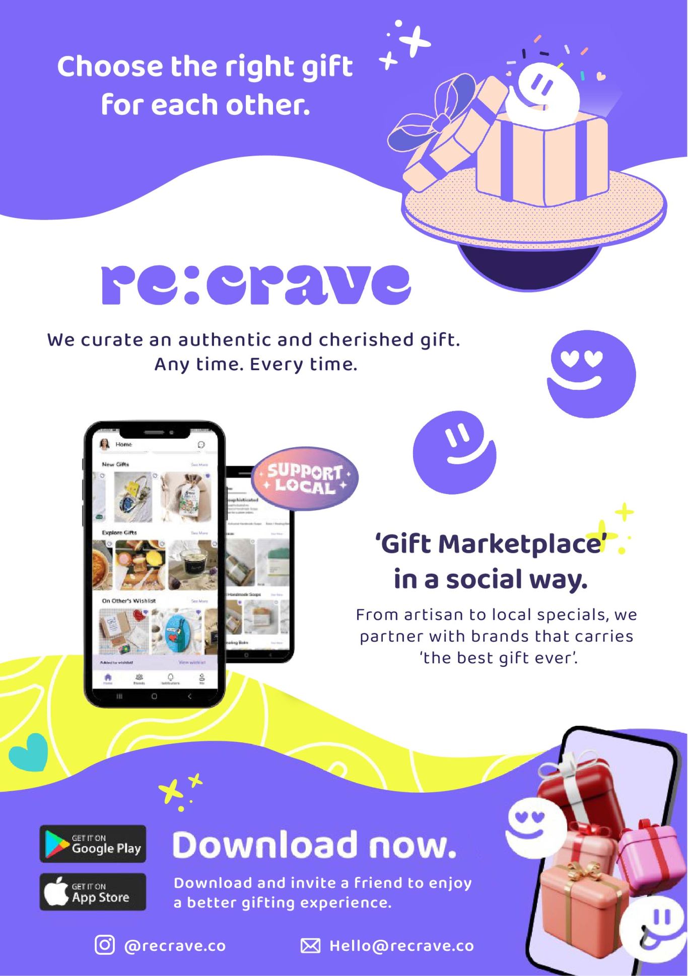 Recrave - Gift Marketplace Platform Social Media Content图5
