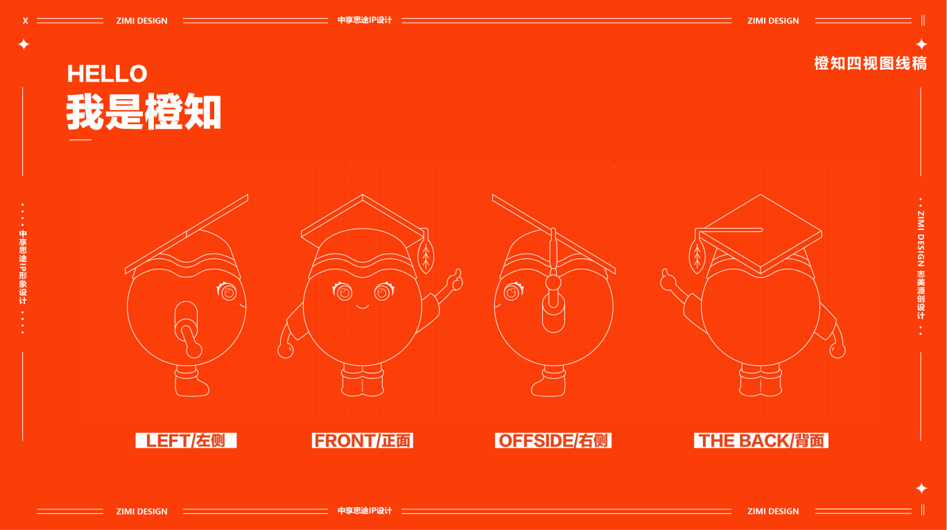 橙子IP設計 教育行業IP形象 吉祥物設計圖2