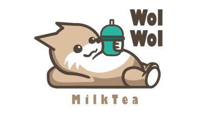 wolwol奶茶店logo