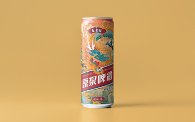 麥老板-國潮插畫啤酒包裝設計