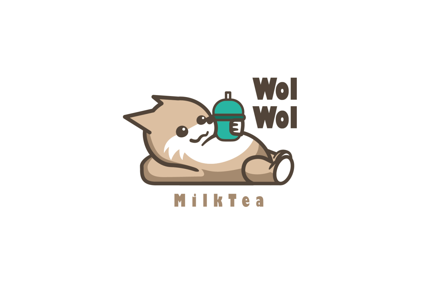 wolwol奶茶店logo图0