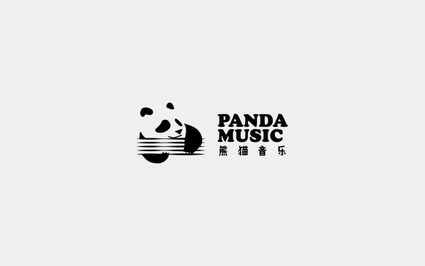 熊猫音乐培训机构logo设计