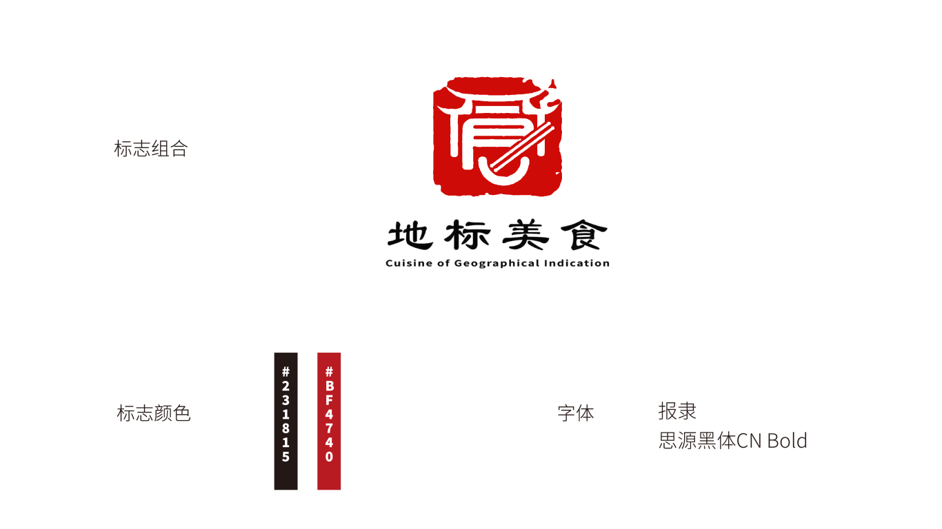 “中国饭店协会”地标美食LOGO设计图2
