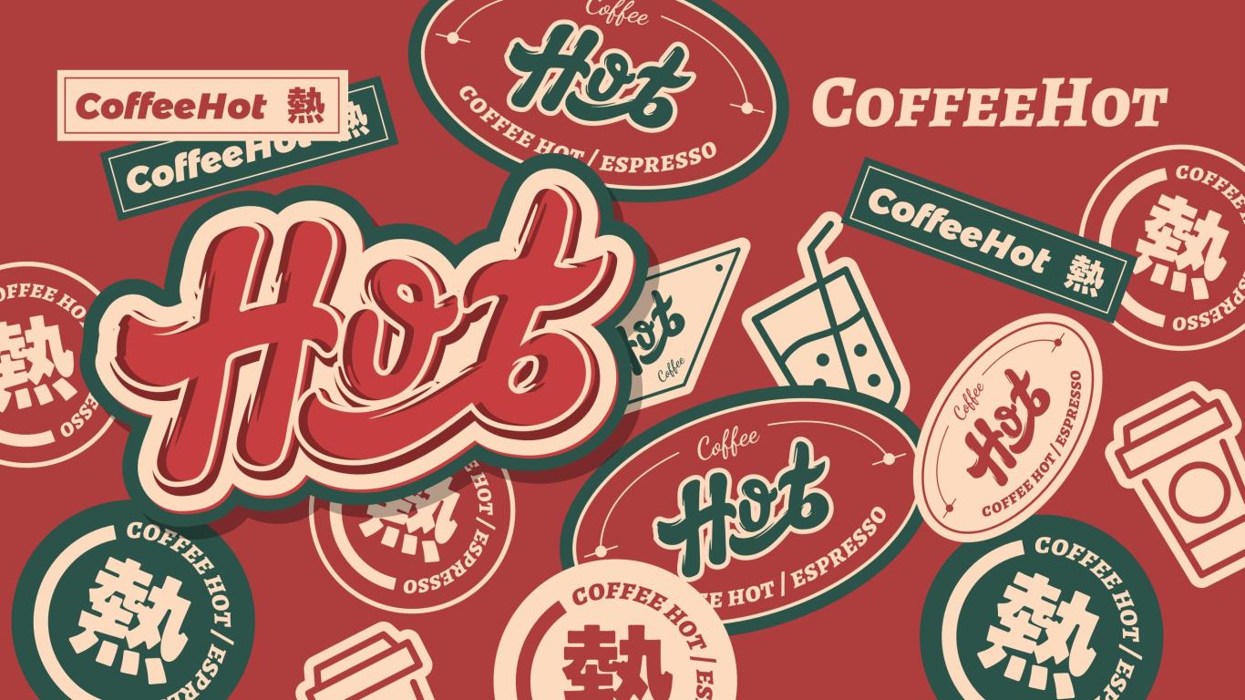 咖啡Hot品牌VI延展设计店招门头设计图10