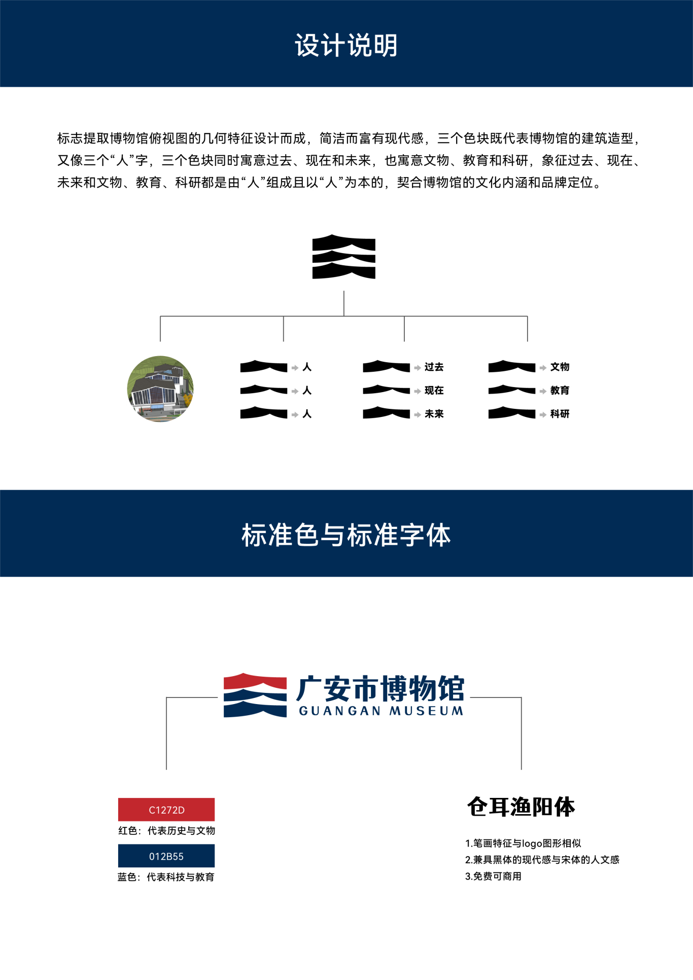 广安市博物馆馆标LOGO设计图1