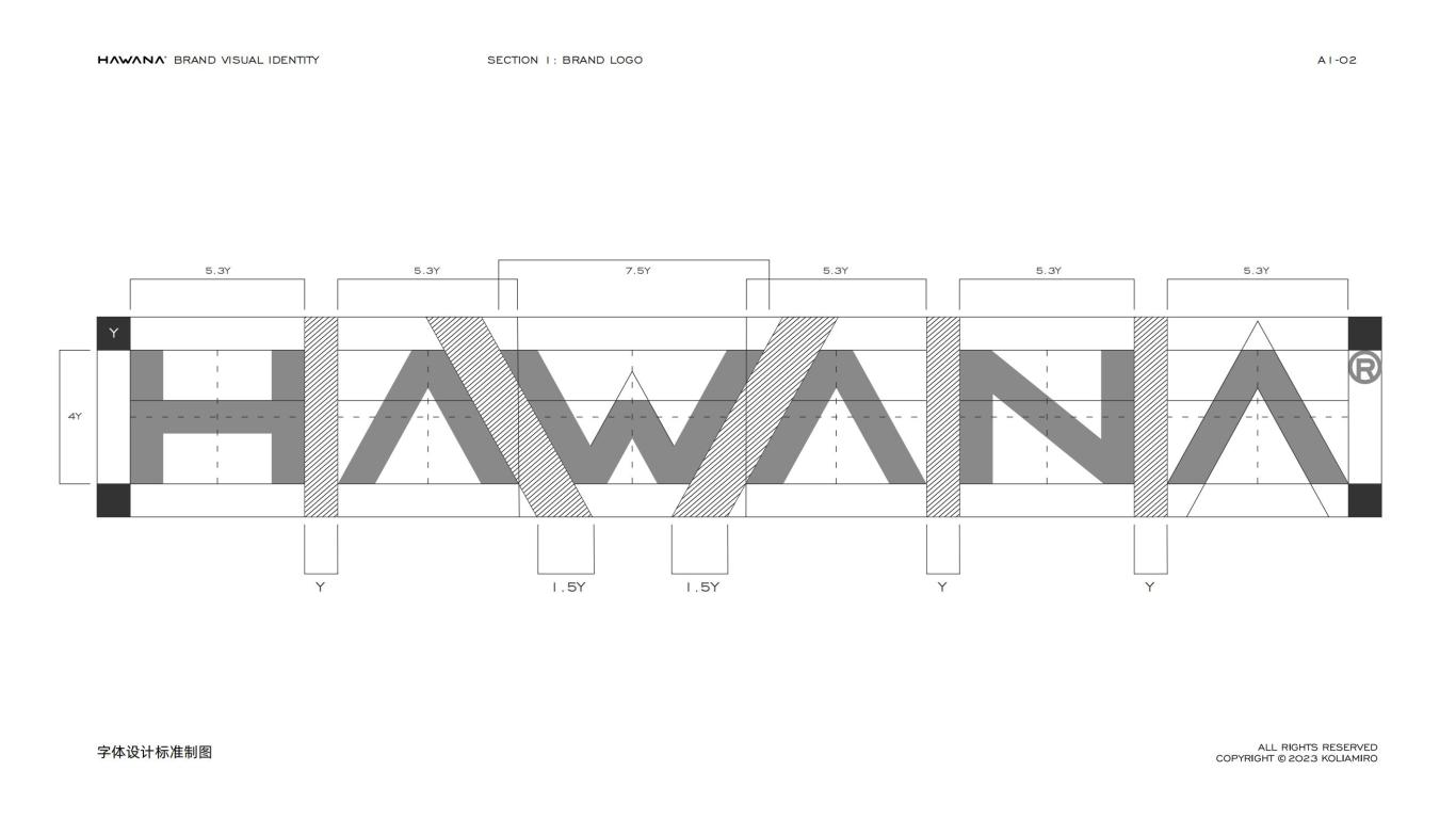 HAWANA男士美容品牌logo设计图2