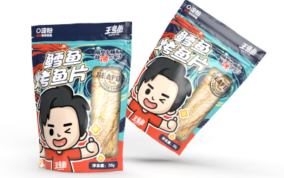 王多鱼鳕鱼烤鱼片即食零食包装设计
