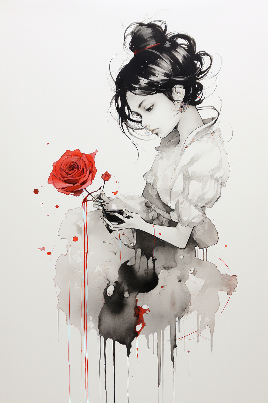 女孩与玫瑰图1