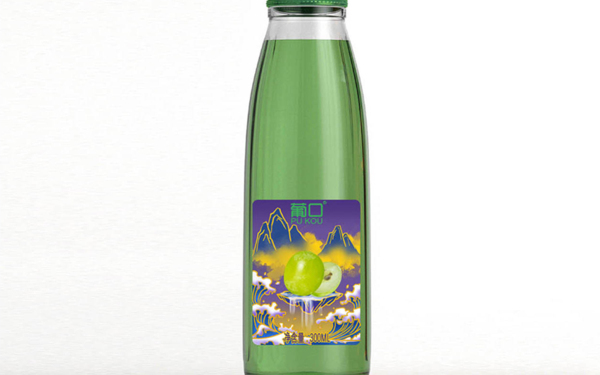 葡口/哟吼瓶装饮料包装插画设计