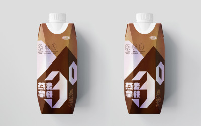 燕麥拿鐵飲品包裝設計