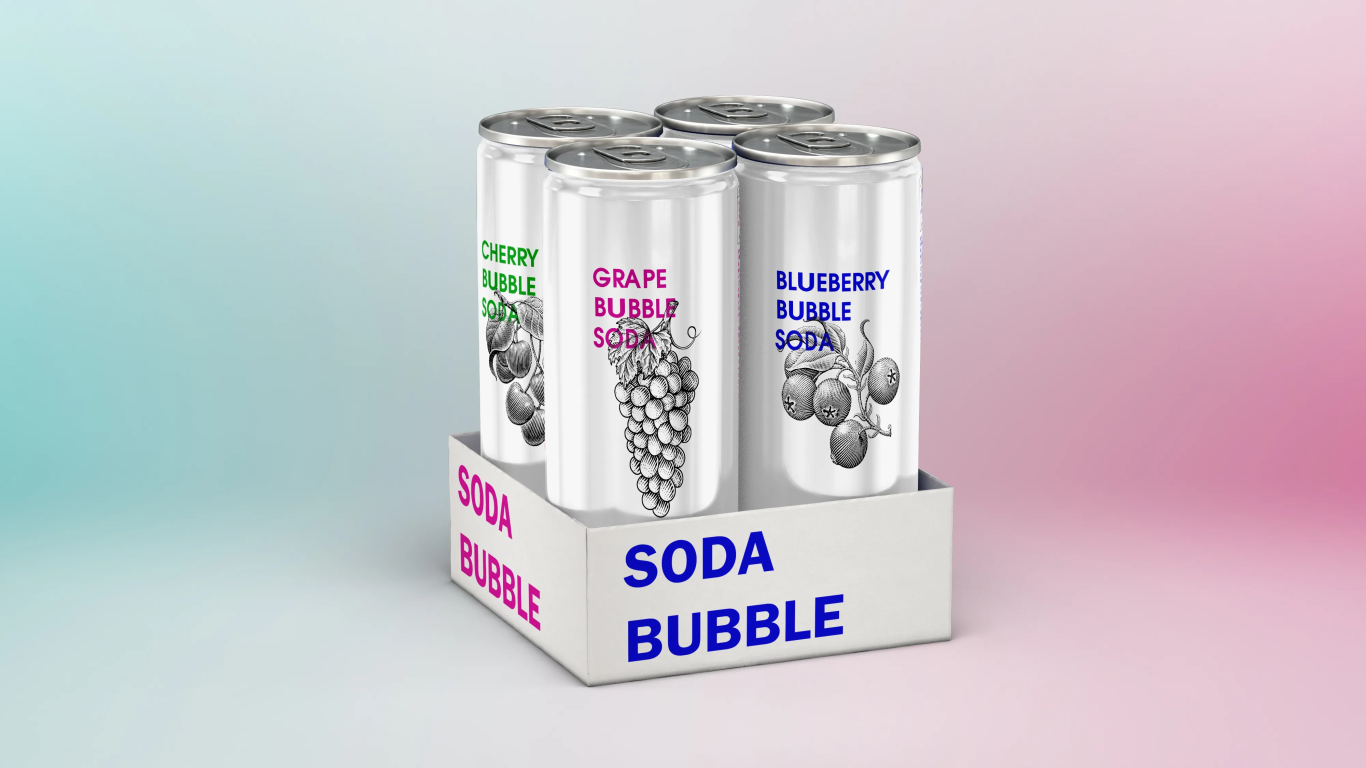 果味苏打气泡饮料包装设计产品图0