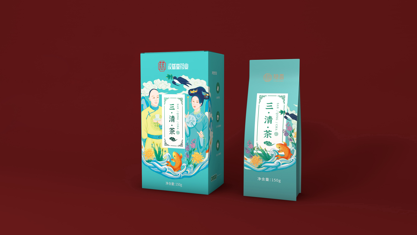 宫廷风养生茶系列包装图5