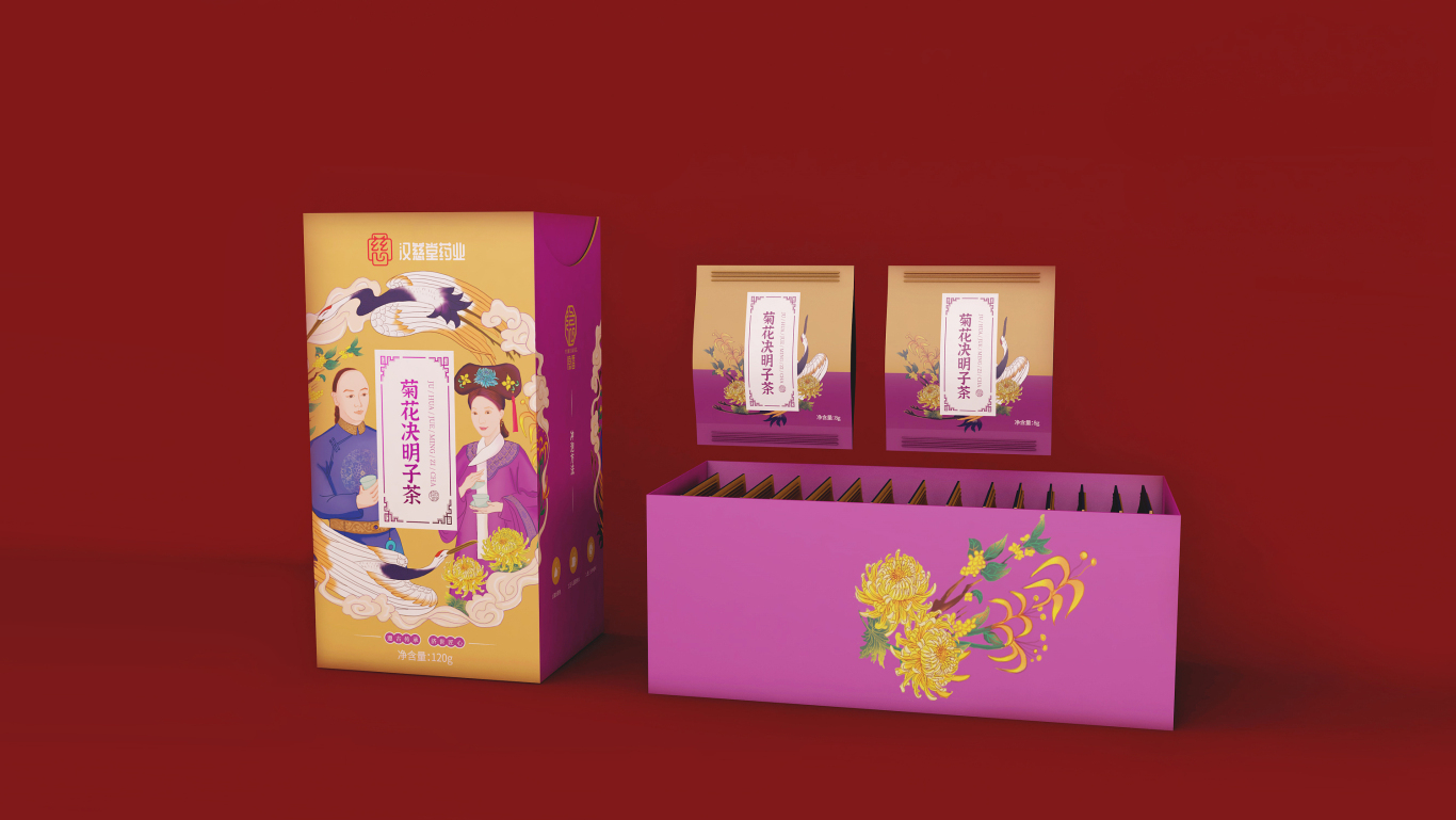 宫廷风养生茶系列包装图4