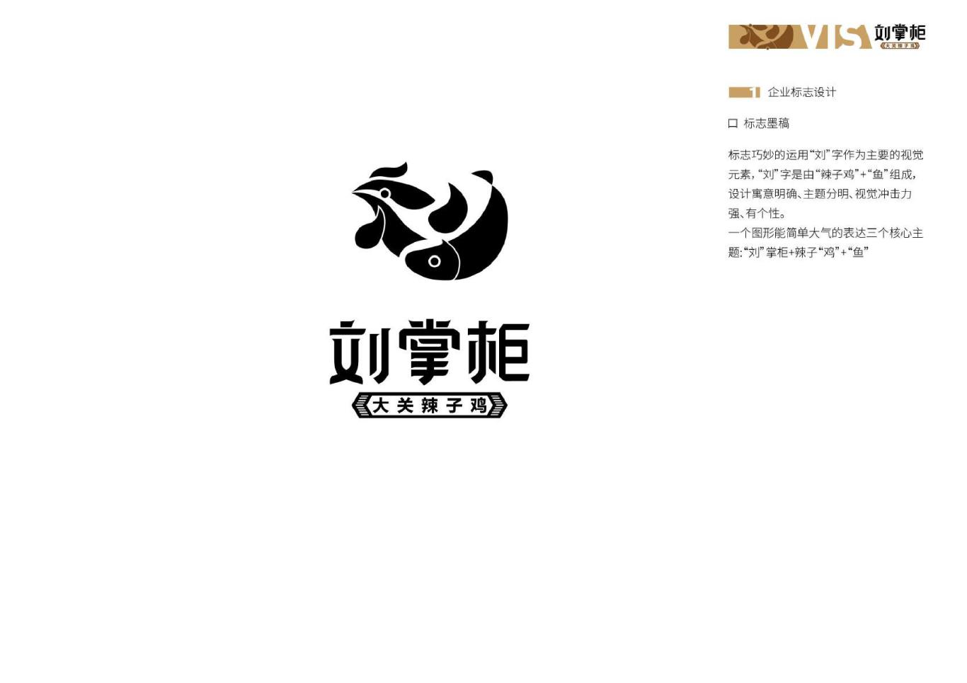 刘掌柜餐饮行业logo、vis系统设计图2