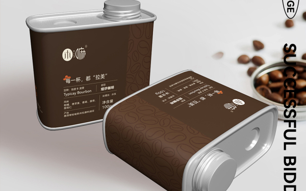 木嘛鐵罐裝咖啡豆包裝設計