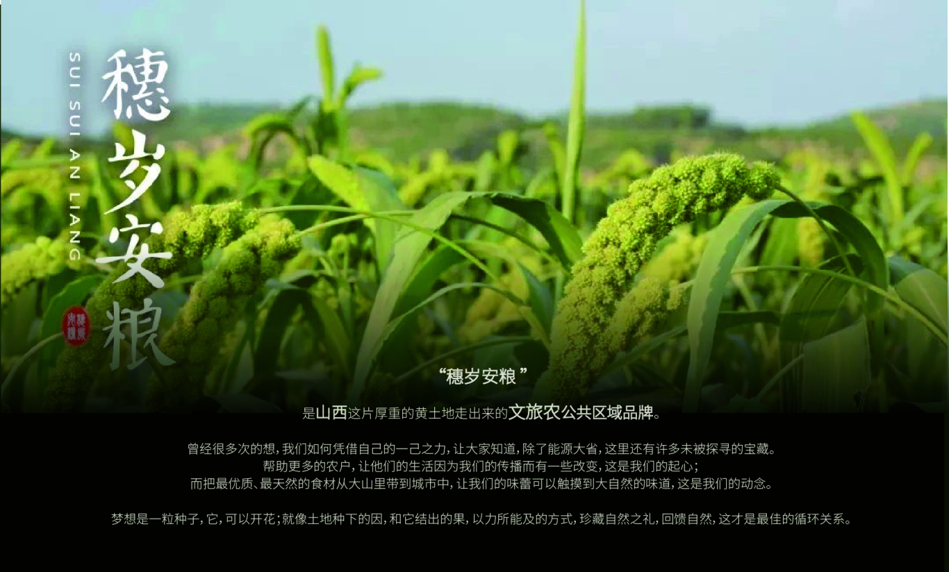 “穗岁安粮”农产品品牌logo设计及旗下小米、白酒包装设计图0