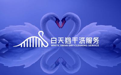 白天鹅干洗服务logo设计