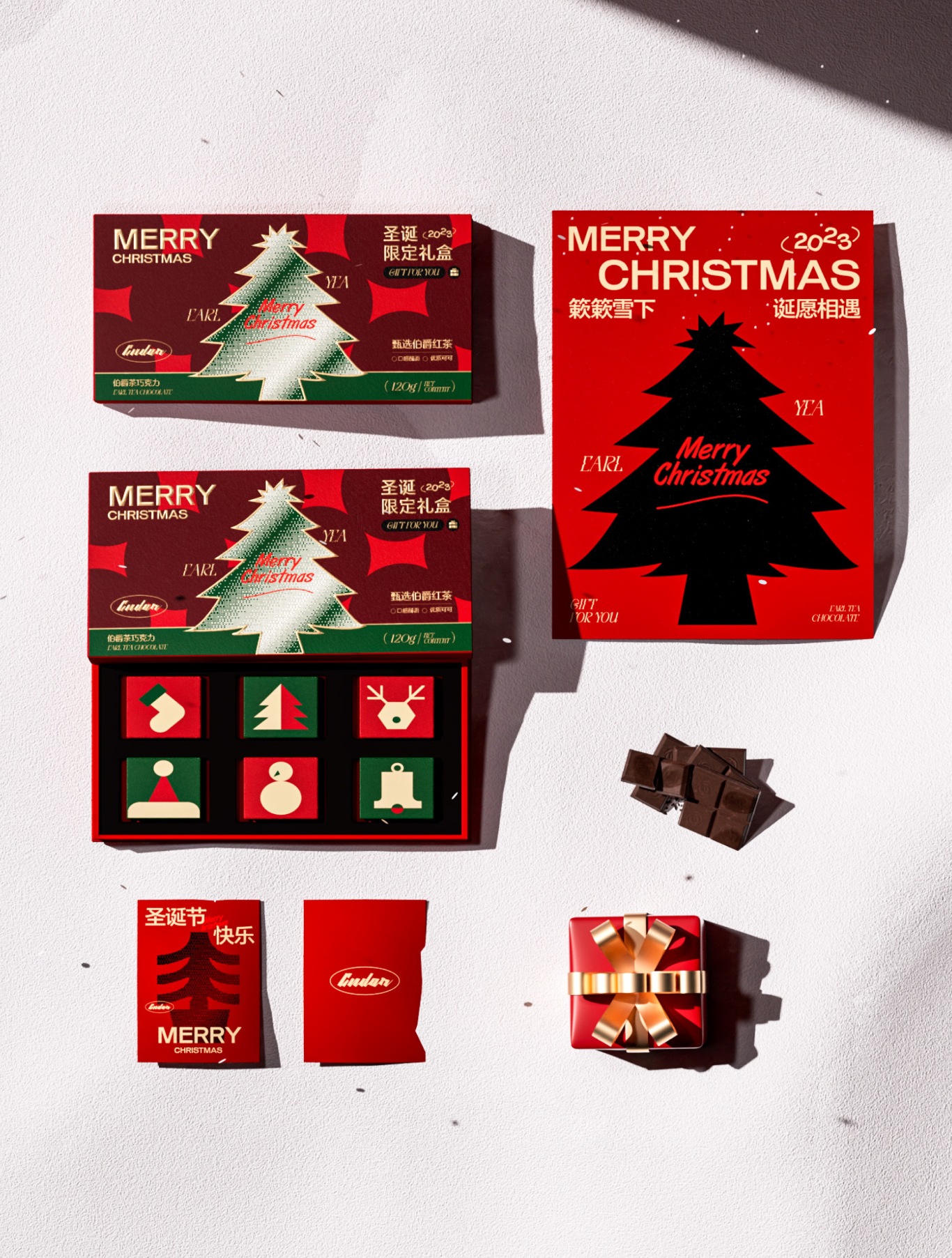 CNDOR X 冬日圣誕之禮丨巧克力禮盒包裝設計圖3