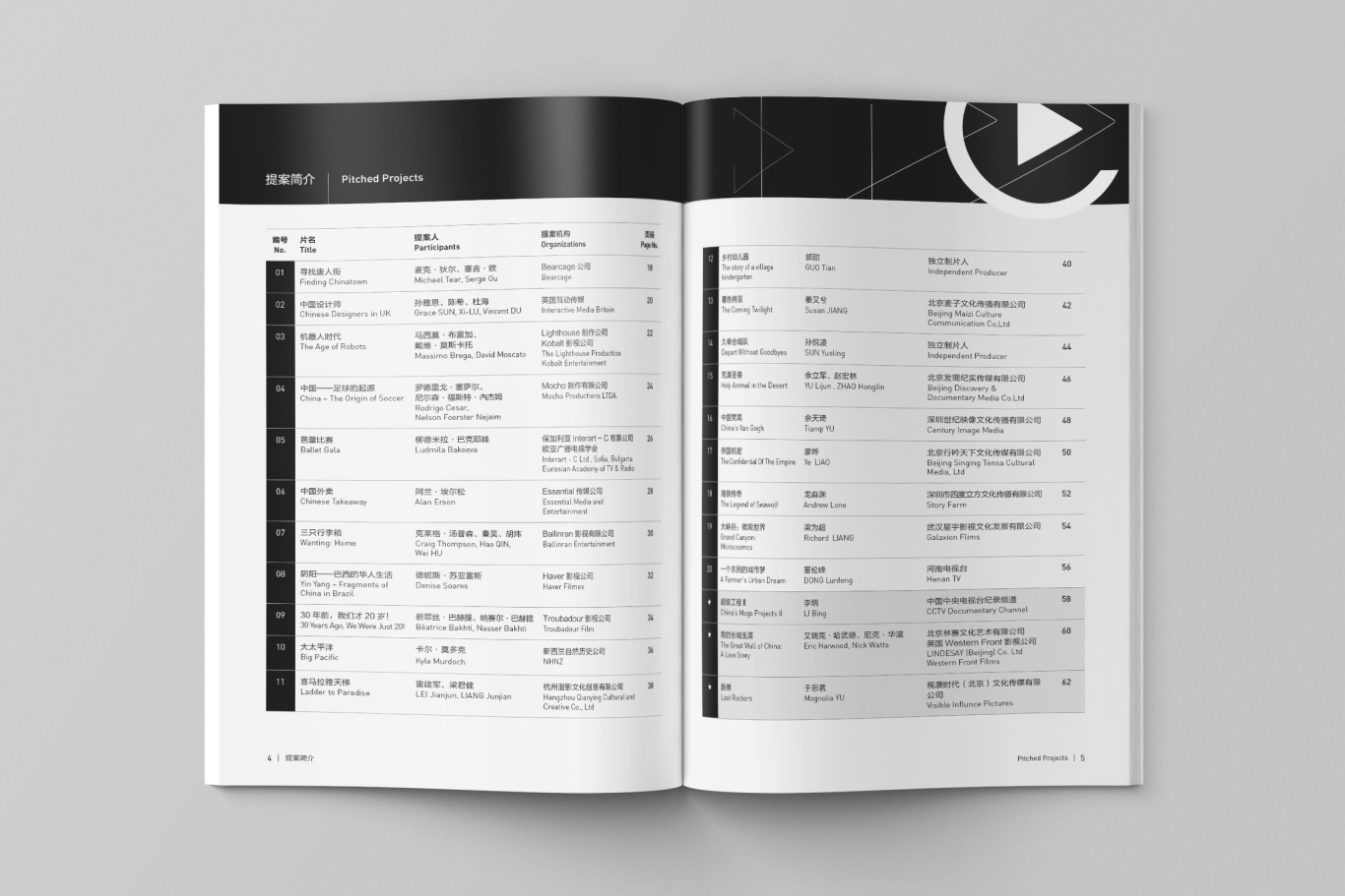 首届中国国际纪录片提案大会-手册设计图1