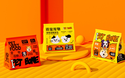 PET BONE派宝宠物 X 湿粮营养餐包系列包装设计