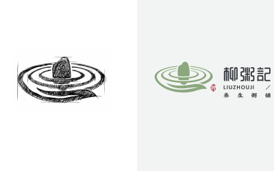 柳粥记养生粥logo设计
