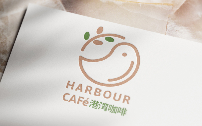 港灣咖啡店logo設計
