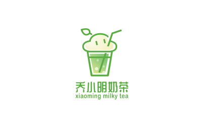 喬小明奶茶logo設計