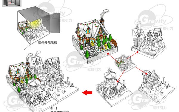 雪景小鎮(zhèn)產(chǎn)品設(shè)計(jì)圖