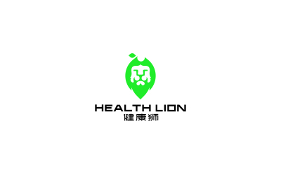 健康狮logo设计