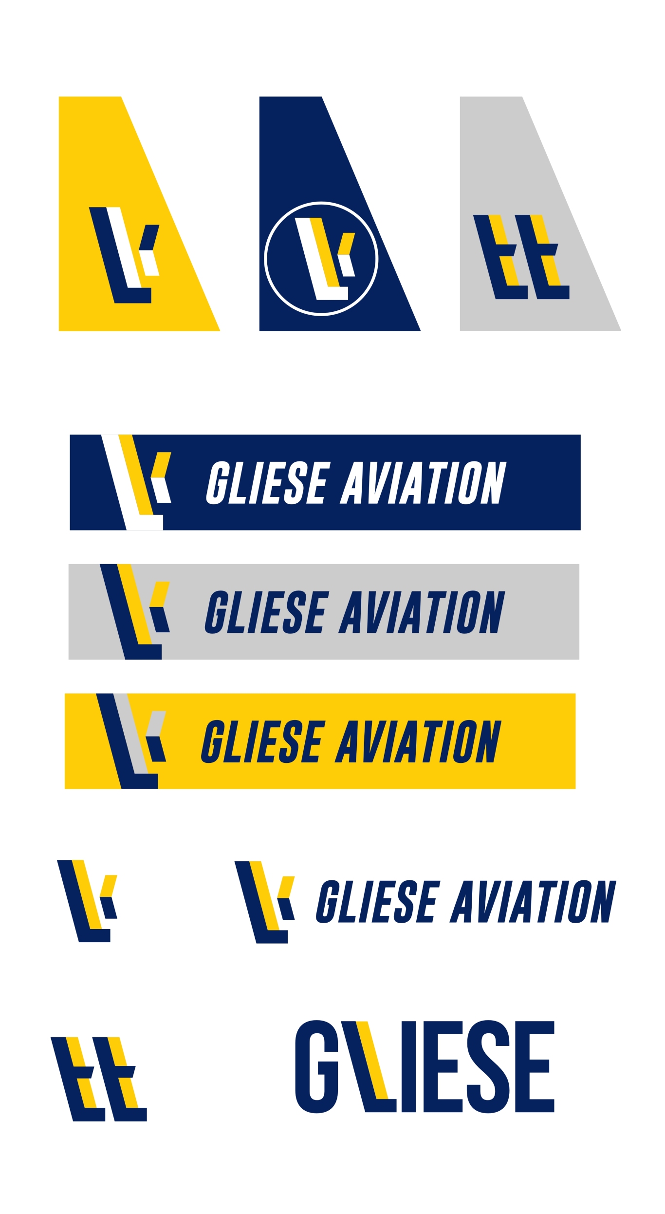 Gliese Aviation Logo Design圖2