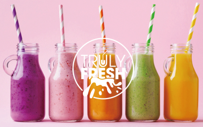 果汁店TRULY FRESH  logo設計